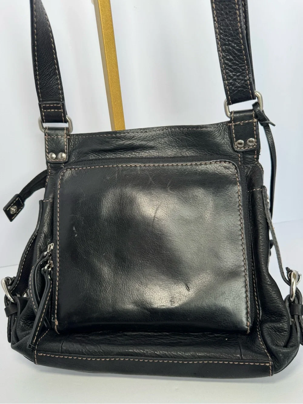 Fossil black leather purse